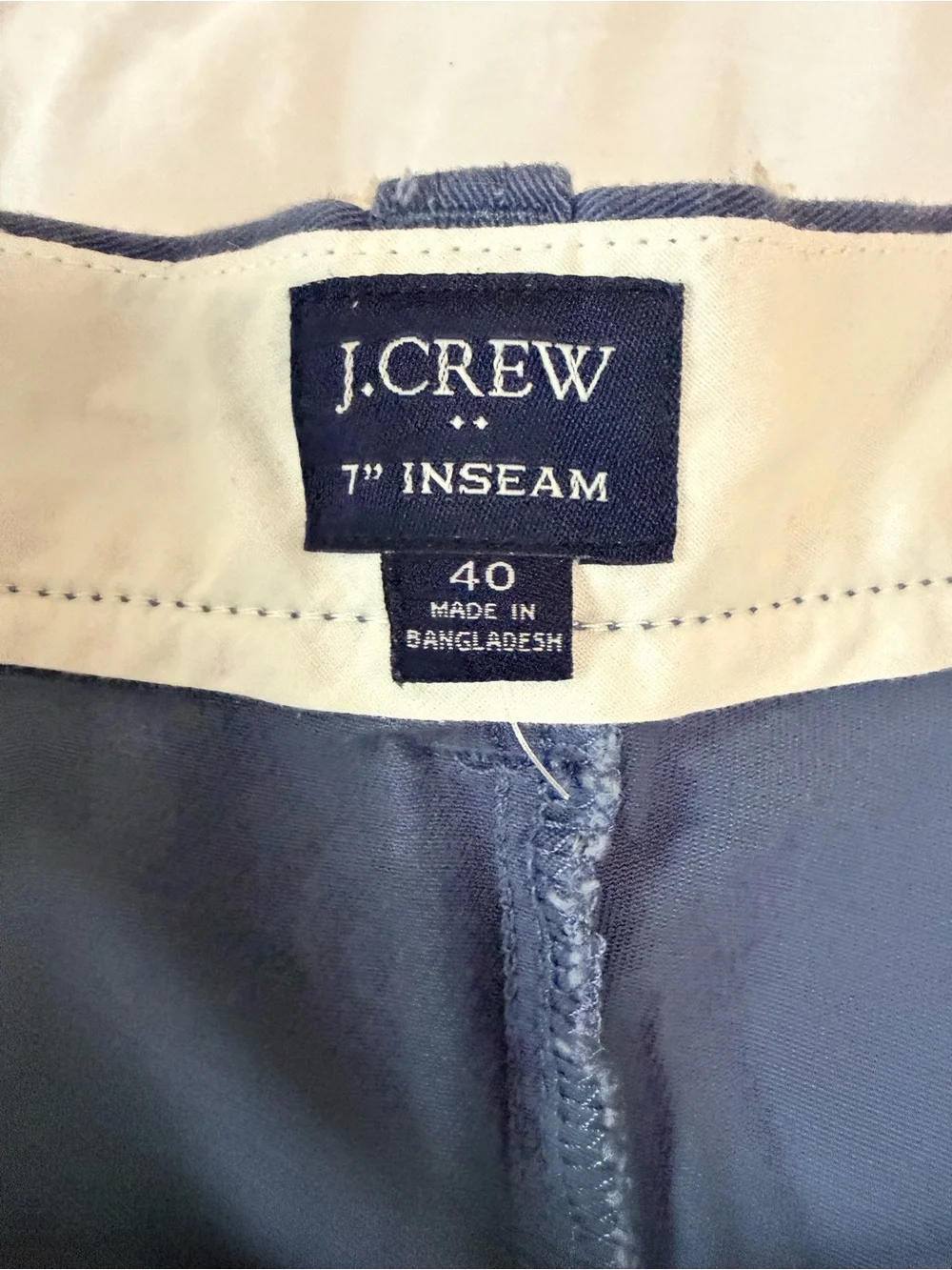 J. Crew Men's Blue Flat Front Chino Shorts